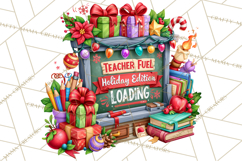 Christmas Teacher Chalkboard Quote PNG Product Image 4