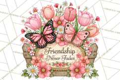 Friendship Butterfly Clipart PNG | Inspirational Quotes Product Image 4