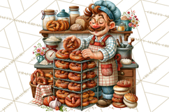 Christmas Pretzel Bakery Clipart PNG Food Elements Product Image 4