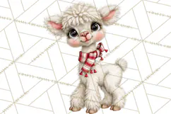 Peppermint Pals Christmas Animal Clipart PNG, Cute Candy Product Image 4