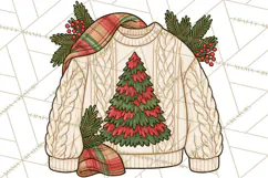 Cozy Christmas Clipart PNG, Cute Holiday Christmas Designs Product Image 5