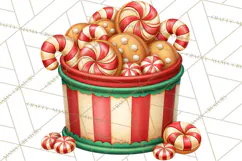 Candy Cane Lane Vintage Christmas Accents Clipart Product Image 3