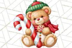 Candy Cane Lane Vintage Christmas Characters Clipart Product Image 5