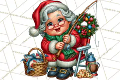 Christmas Fishing Clipart PNG Product Image 5