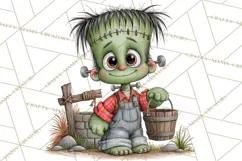 Halloween Farmhouse Monsters Clipart, Cute Halloween Farm Product Image 4