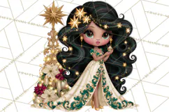 Whimsical Christmas Girls PNG Clipart, Holiday Characters Product Image 4