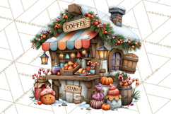 North Pole Coffee Christmas Cafe PNG Clipart Product Image 3