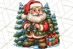 Christmas Hunting Clipart Santa Deer PNG Product Image 4