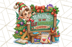 Christmas Teacher Chalkboard Quote PNG Product Image 3