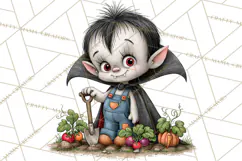 Halloween Farmhouse Monsters Clipart, Cute Halloween Farm Product Image 3