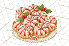 Candy Cane Lane Vintage Christmas Accents Clipart Product Image 3