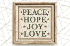 Christian Farmhouse Christmas Signs PNG Product Image 3