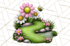 Whimsical Country Club Golf Clipart Argyle PNG Product Image 2