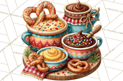 Christmas Pretzel Bakery Clipart PNG Food Elements Product Image 3