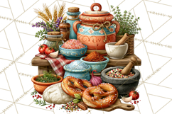 Christmas Pretzel Bakery Clipart PNG Food Elements Product Image 4