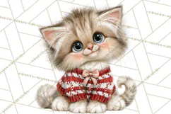 Peppermint Pals Christmas Animal Clipart PNG, Cute Candy Product Image 4
