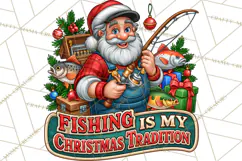 Christmas Fishing Clipart PNG Product Image 4