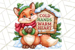 Let It Snow Christmas Winter Clipart PNG Product Image 4