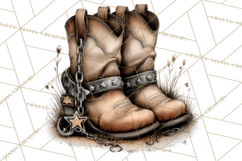 Western Cowboy Kitchen Decor Clipart, Rustic Ranch Png Product Image 3