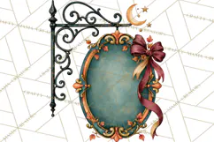 Vintage Halloween Signs PNG, Vintage Halloween Magic Clipart Product Image 4