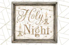 Christian Farmhouse Christmas Signs PNG Product Image 4
