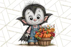 Halloween Farmhouse Monsters Clipart, Cute Halloween Farm Product Image 4