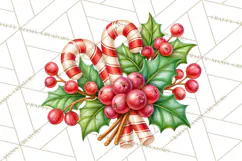 Candy Cane Lane Vintage Christmas Accents Clipart Product Image 5