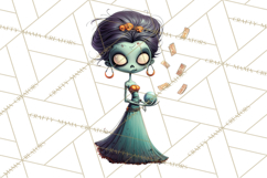 Cute Halloween Zombie Clipart PNG Product Image 4