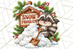 Let It Snow Christmas Winter Clipart PNG Product Image 5
