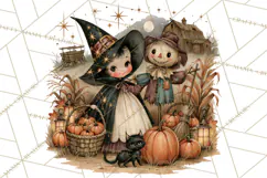 Vintage Halloween Scenes PNG, Halloween Magic Clipart Product Image 5