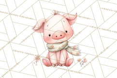 Whimsical Watercolor Woodland Animal Clipart PNG Product Image 4