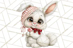 Peppermint Pals Christmas Animal Clipart PNG, Cute Candy Product Image 5