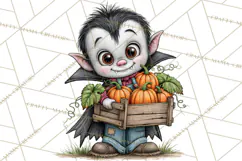Halloween Farmhouse Monsters Clipart, Cute Halloween Farm Product Image 5