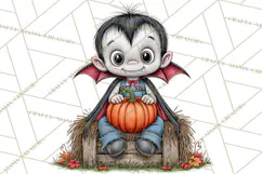Halloween Farmhouse Monsters Clipart, Cute Halloween Farm Product Image 2