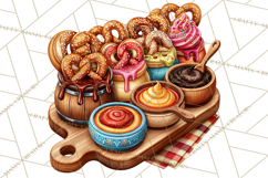 Christmas Pretzel Bakery Clipart PNG Food Elements Product Image 2