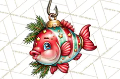 Christmas Fishing Clipart PNG Product Image 2