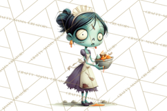 Cute Halloween Zombie Clipart PNG Product Image 5