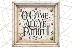 Christian Farmhouse Christmas Signs PNG Product Image 2