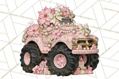 Christmas Monster Truck Clipart PNG Product Image 3