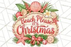 Tropical Christmas Beach Signs PNG, Christmas Quotes, Beach Product Image 3