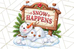 Let It Snow Christmas Winter Clipart PNG Product Image 3