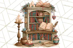 Enchanted Witch Market PNG Watercolor Clipart Product Image 2