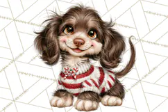 Peppermint Pals Christmas Animal Clipart PNG, Cute Candy Product Image 3