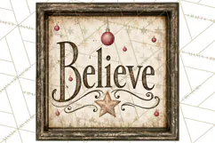 Christian Farmhouse Christmas Signs PNG Product Image 3