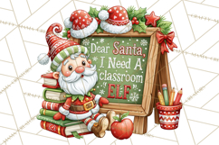 Christmas Teacher Chalkboard Quote PNG Product Image 4