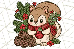 Cozy Christmas Clipart PNG, Cute Holiday Christmas Designs Product Image 3