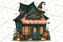 Vintage Halloween Places PNG, Halloween Magic Clipart Product Image 3