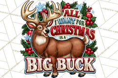 Christmas Hunting Clipart Santa Deer PNG Product Image 3