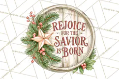 Religious Christmas Nativity Round Sign Clipart PNG Product Image 4