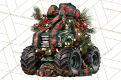 Christmas Monster Truck Clipart PNG Product Image 4